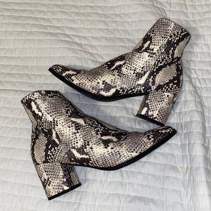 Snake Print Booties